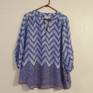 Kim Rogers Curvy 2X ladies blouse 3/4 sleeve